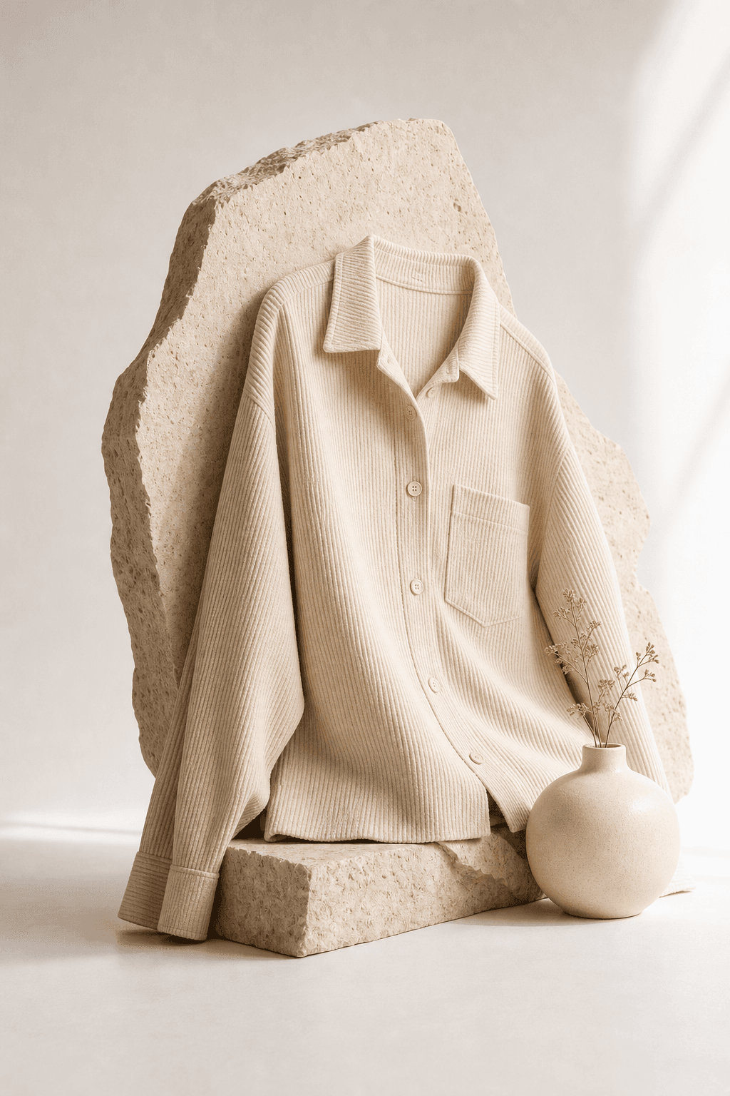 Cream garment editorial still